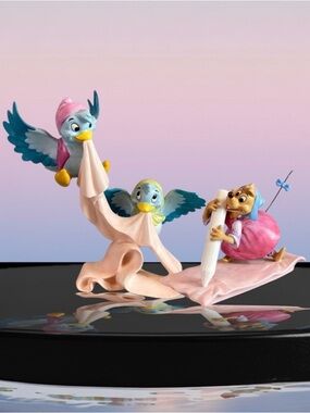 2 Disney Cinderella ceramic movie birds sash CLASSICS COLLECTION